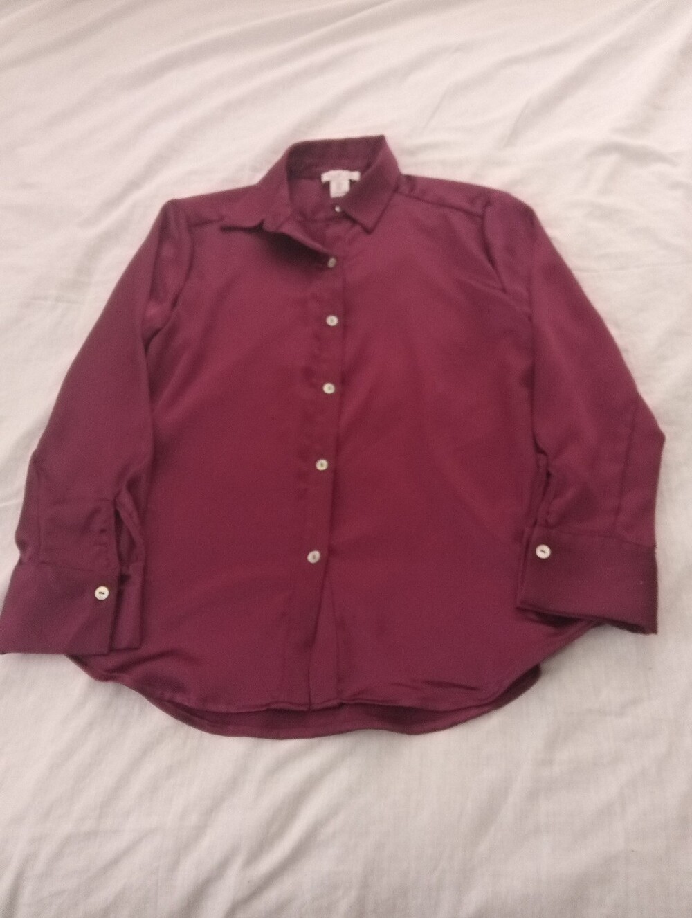 Rachel Zoe Women's Button-Down Shirt in Burgundy M